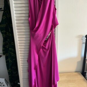 Topshop Fuchsia Backless Dress